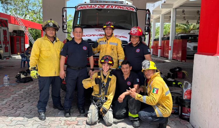 Gobierno de Estefanía Mercado promueve intercambio formativo entre Francia y Bomberos de Playa del Carmen