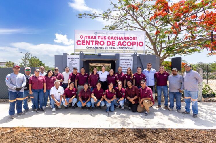 Estefanía Mercado inaugura el primer Centro de Acopio de Cacharros de Playa del Carmen