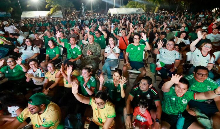 Atenea celebra con familias isleñas y turistas el triunfo de México en el “Fut Fest Isla Mujeres”