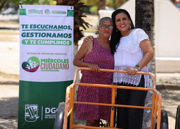 Cumple Blanca Merari con mujeres de Puerto Morelos, entrega triciclos de carga
