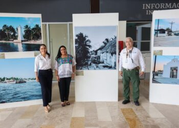 Invita Blanca Merari a la exposición “Espejos del Tiempo, el rostro de Puerto Morelos”, en la estación del Tren Maya