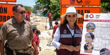 Despliega Mara Lezama programa de atención a desfondes en 8 colonias de Chetumal y resolver un problema de fondo