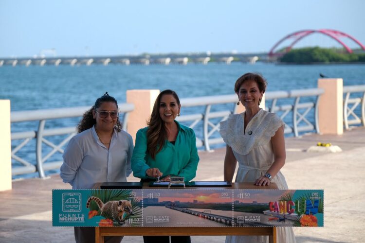Puente Nichupté queda plasmado en una estampilla que llevará el nombre de Cancún al mundo