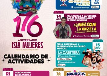 Gobierno de Isla Mujeres invita a celebrar el 176 Aniversario de Fundación con un amplio programa de actividades