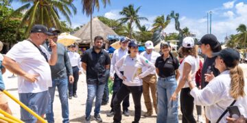 Agradece Estefanía Mercado a la presidenta Claudia Sheinbaum y a la gobernadora Mara Lezama respaldo histórico para la atención del sargazo