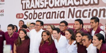 Fuerza política; Renán Sánchez se suma a asamblea con Mara Lezama