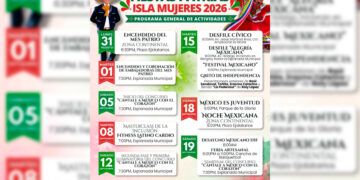 Gobierno de Isla Mujeres presenta programa de Fiestas Patrias 2026