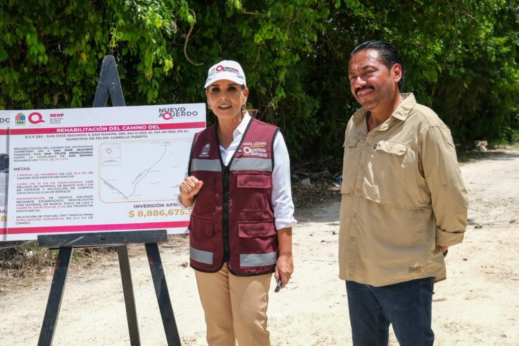 Inicia Mara Lezama rehabilitación del camino San José II–San Ramón en Felipe Carrillo Puerto
