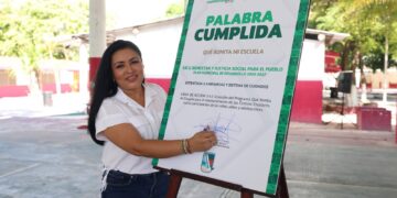 Cumple Blanca Merari su palabra y consolida la transformación de los espacios educativos en Puerto Morelos