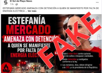 Falso que Estefanía Mercado amenace con detener a ciudadanos por manifestarse ante fallas de energía eléctrica
