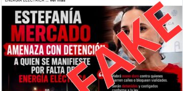 Falso que Estefanía Mercado amenace con detener a ciudadanos por manifestarse ante fallas de energía eléctrica