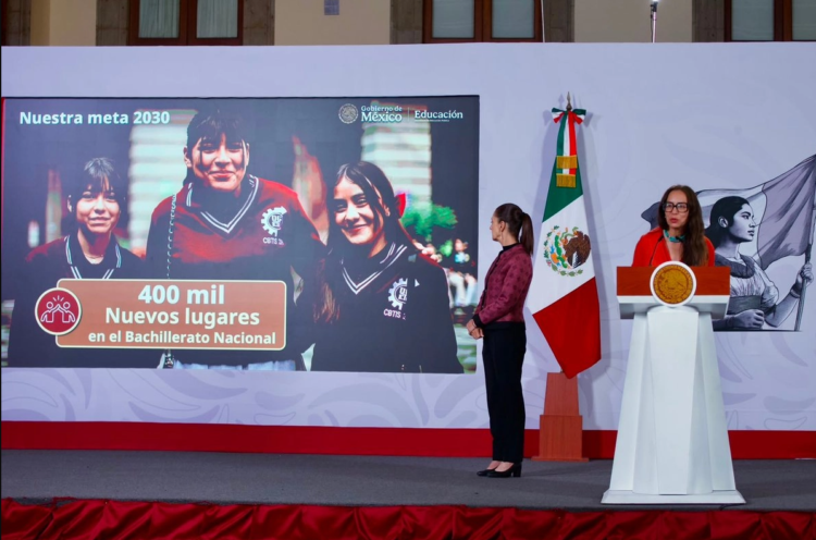 Sheinbaum duplica la meta a 400 mil nuevos espacios para bachillerato