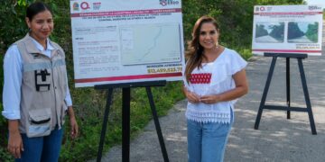 Anuncia Mara Lezama rehabilitación de carretera Laguna Om a Tomás Garrido