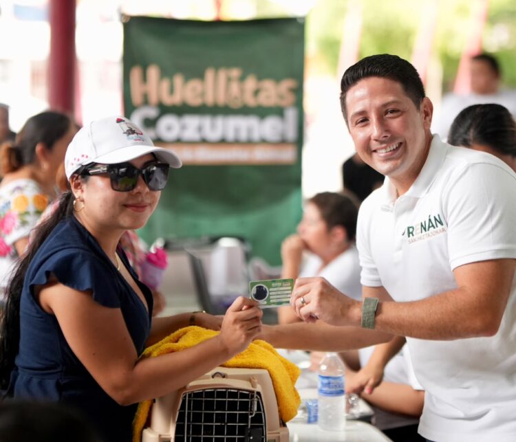 Renán Sánchez Tajonar fortalece el bienestar animal con jornada “Huellitas Cozumel”