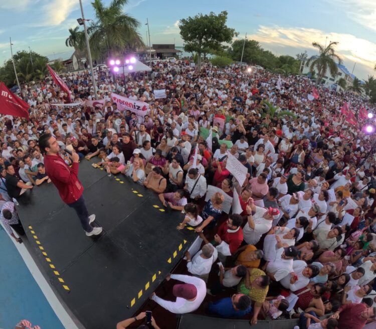 Unidad imponente; Gino Segura lidera multitudinario respaldo popular en las calles de Chetumal