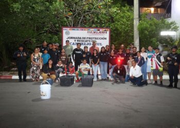 Concluye con éxito jornada de protección del cangrejo azul en Isla Mujeres