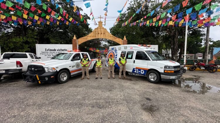 Gobierno de Estefanía Mercado refuerza seguridad en panteones por Día de Muertos