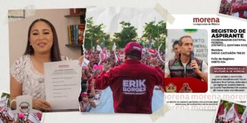 Mary Hernández, Erik Borges y Diego Castañón se registraron por la Coordinación Federal de Quintana Roo