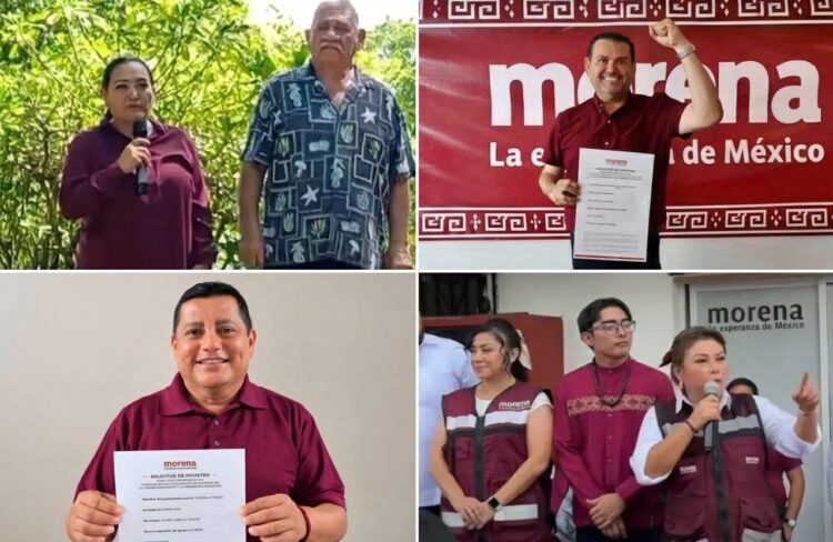 Romi Dzul, Ileana Canul, Fili, Edgar Gasca, Elda Xix y Gabriel Carballo se registran en Morena