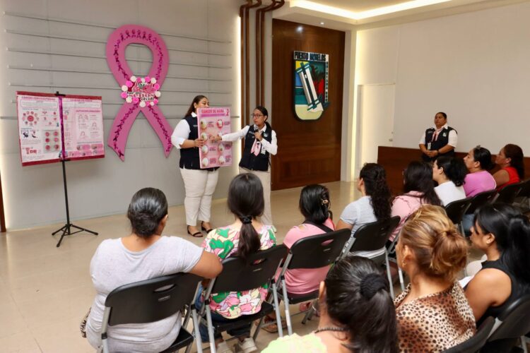 ¡La prevención salva vidas!; pláticas prevención de cáncer de mama a mujeres de Puerto Morelos