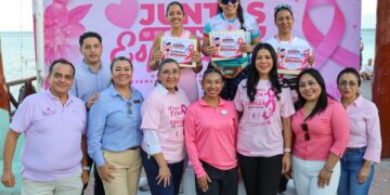 ¡Salud y bienestar!; impulsan activación física en Puerto Morelos por el Mes Rosa