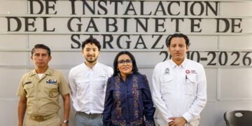 ¡Trabajo en equipo!; avanzamos en unidad en el combate al sargazo, señala Blanca Merari